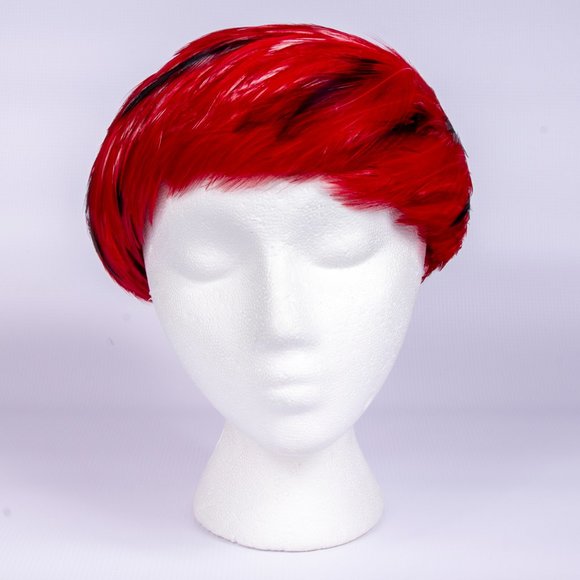 Modern Miss Vintage Velvet & Feather Hat - Picture 2 of 8